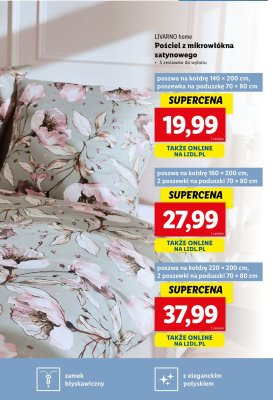 Po艣ciel z mikrow艂贸kna satynowego 140 x 200 cm + 70 x 80 cm LIVARNO HOME promocja