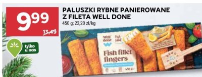 Paluszki rybne panierowane z fileta Well Done promocja w Stokrotka