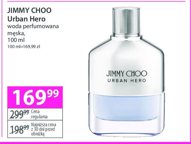 Woda perfumowana JIMMY CHOO URBAN HERO promocja