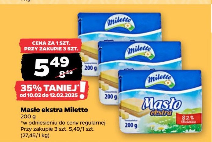 Masło ekstra Miletto promocja