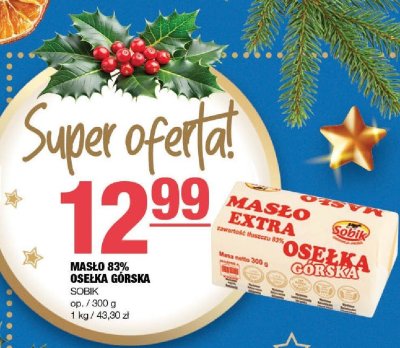 Masło 83% Osełka Górska Sobik promocja w SPAR