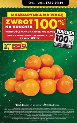 Mandarynka na wagę promocja w Biedronka