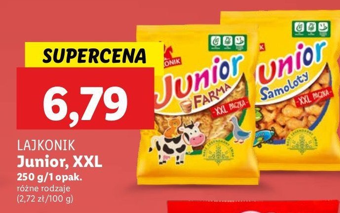 Krakersy samoloty Lajkonik junior promocja