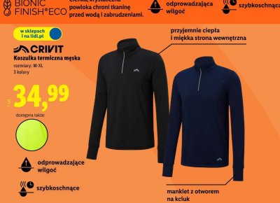 Koszulka termiczna męska CRIVIT czarna promocja w Lidl