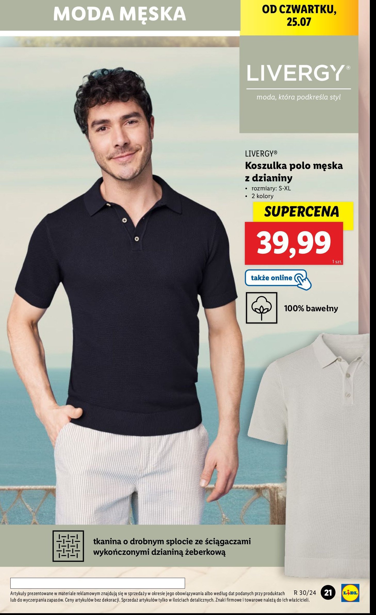 Koszulka polo męska s-xl Livergy promocja