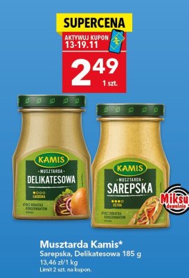 Musztarda Kamis Sarepska, Delikatesowa 185 g promocja w LEWIATAN