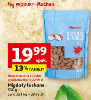 Migdały łuskane 500 g promocja w Auchan
