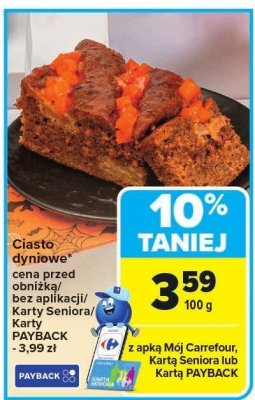 Ciasto dyniowe promocja w Carrefour