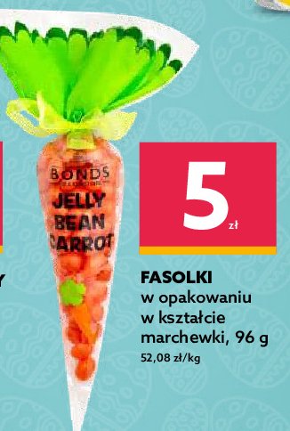 Fasolki w opakowaniu w kształcie marchewki promocja