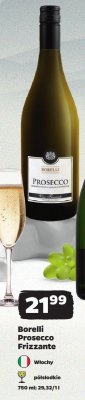 Wino musujące Borelli Prosecco Frizzante promocja w Netto