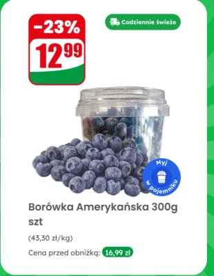 Borówka Amerykańska 300 g promocja w Dino
