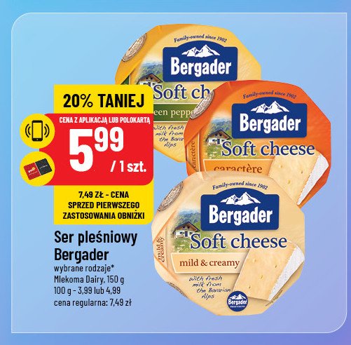 Ser green pepper Bergader soft cheese promocja