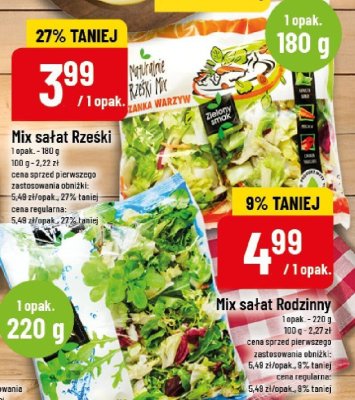 Mix sałat Rodzinny promocja w POLOmarket