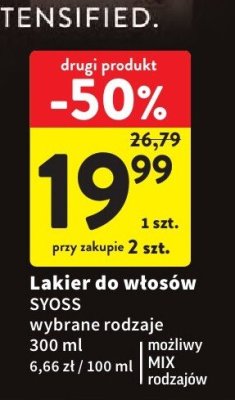 Lakier do włosów SYOSS wybrane rodzaje 300 ml promocja w Intermarche