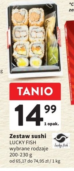 Zestaw sushi sara Lucky fish promocja