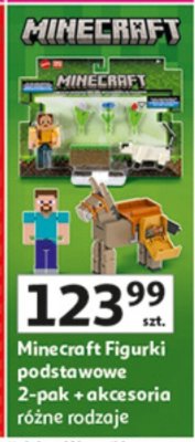 Gra Minecraft Figurki podstawowe 2-pak + akcesoria różne rodzaje promocja w Auchan