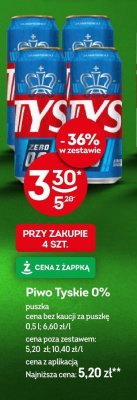 Piwo Tyskie 0% promocja w Żabka