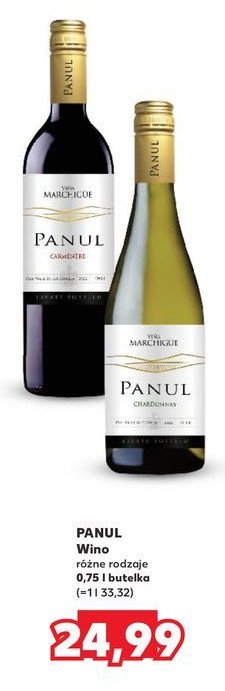 Wino PANUL CARMENERE promocja