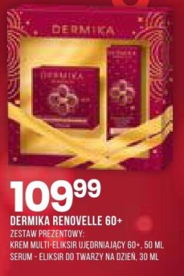 Kosmetyki Dermika Renovelle 60+ zestaw prezentowy krem na dzień + serum + eliksir do twarzy na dzień promocja w Drogerie Natura