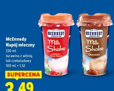 Napój mleczny McEnnedy Napój mleczny promocja w Lidl