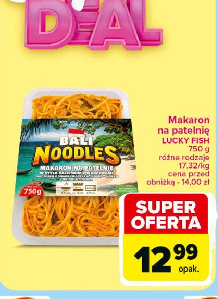 Danie bali noodles Lucky fish promocja