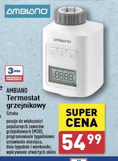 Termostat grzejnikowy AMBIANO promocja