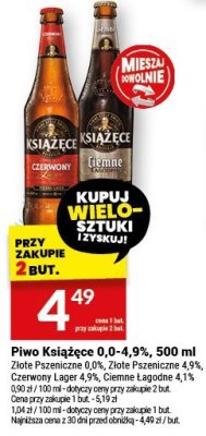 Piwo Książęce 0,0-4,9%, 500 ml promocja w Twój Market