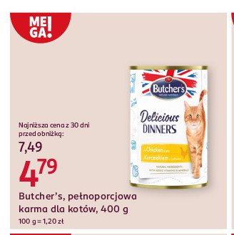 Karka dla kota z kurczakiem Butcher's delicious dinners promocja w Rossmann