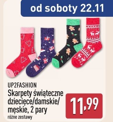 Skarpety świąteczne dziecięce/damskie/męskie, różne zestawy promocja w Aldi