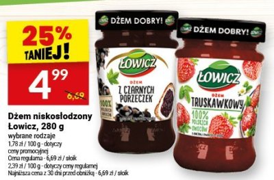 Dżem niskosłodzony Łowicz promocja w Twój Market
