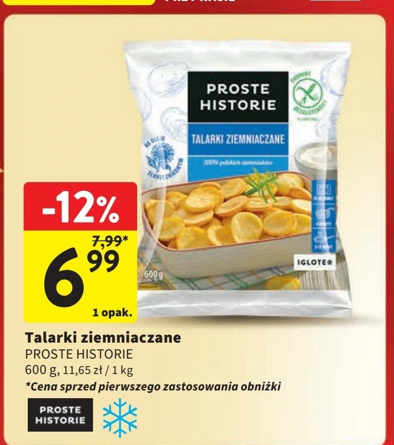 Talarki ziemniaczane Iglotex proste historie promocja w Intermarche