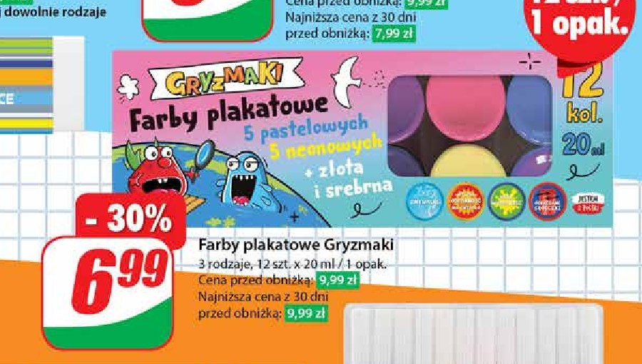 Farby plakatowe Gryzmaki promocja