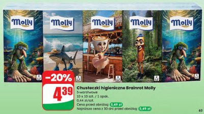 Chusteczki higieniczne Brainrot 3-warstwowe promocja w Dino