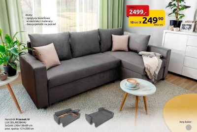 Narożnik Przemek IV LUX 3DL.RECBKMU promocja w Black Red White