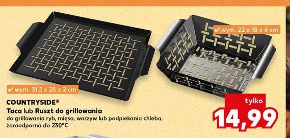 Taca do grillowania 31.2 x 25 x 2 cm COUNTRYSIDE promocja