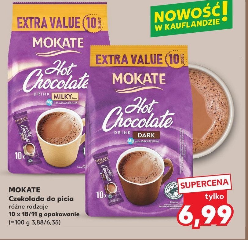 Napój czekoladowy dark Mokate hot chocolate drink promocja