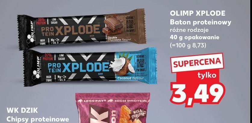 Baton double chocolate Olimp protein xplode promocja w Kaufland