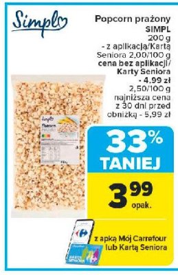 Popcorn prażony Simpl promocja