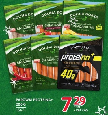 Parówki Proteina+ Dolina Dobra 200 g promocja w Selgros