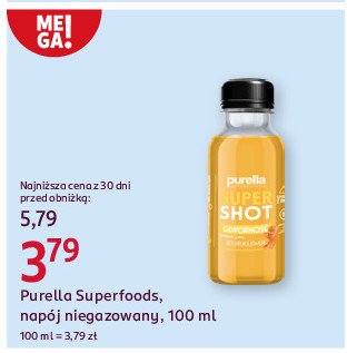 Napój super shot odporność Purella superfoods Purella food promocja w Rossmann