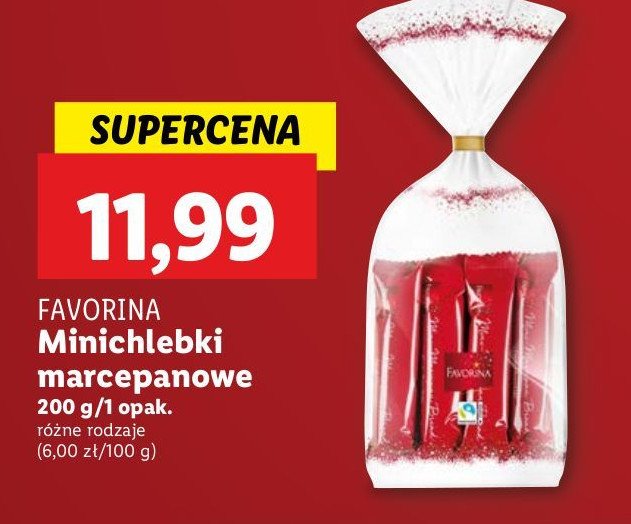 Minichlebki marcepanowe ciemna czekolada Favorina promocja