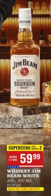 Whiskey Jim Beam White 40% 700 ml promocja w Biedronka