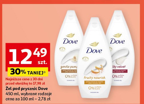 Żel pod prysznic fruity nourushing Dove promocja