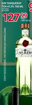 Gin Tanqueray Ten 47,3% 700 ml promocja w Selgros