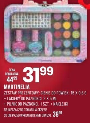 Zestaw Martinelia zestaw prezentowy, cienie do powiek, 15 x 0.6 g + lakiery do paznokci, 2 x 5 ml + błyszczyk do paznokci, 1 szt + naklejki promocja w Drogerie Natura