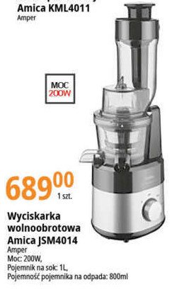 Wyciskarka wolnoobrotowa jsm 4014 Amica promocja