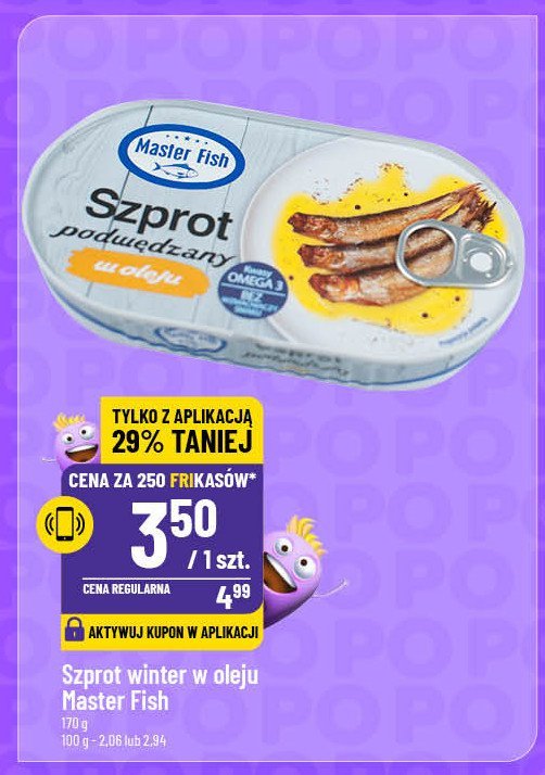 Szprot podwędzany w oleju Master fish promocja