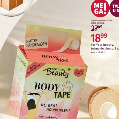 Taśma do biustu  Body Tape promocja w Rossmann
