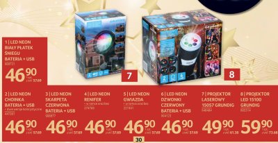 LED Neon choinka bateria + USB dwie wersje kolorystyczne promocja w Selgros