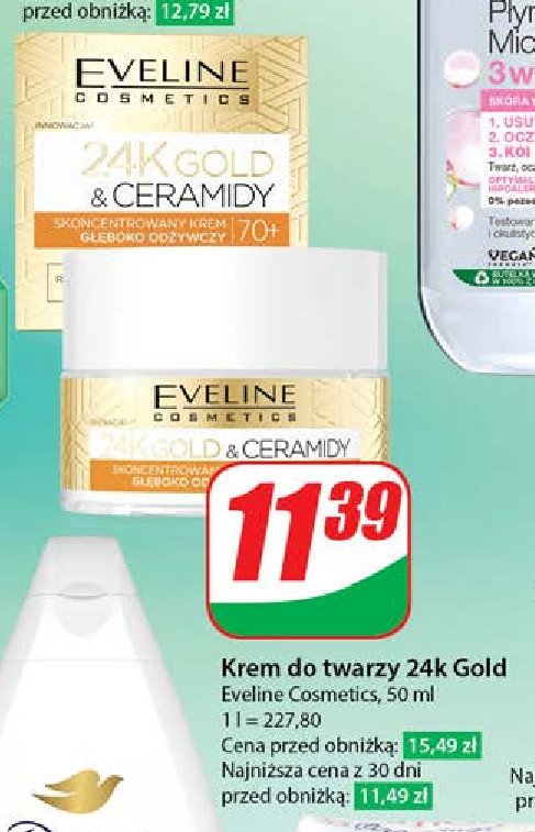 Krem do twarzy 70+ Eveline 24k gold & ceramidy promocja